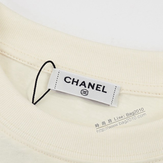 Chanel專門店香奈兒2023SS新款刺繡T恤 男女同款 tzy2971